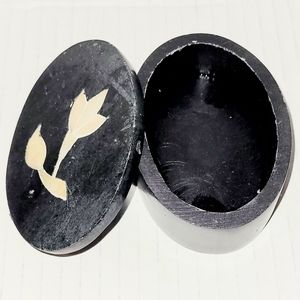 Vintage Onyx and Mother of Pearl Trinket box